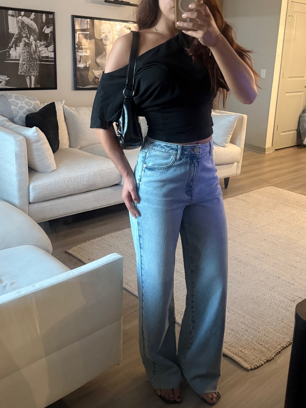Gianni Bini Light Blue Wide-Leg Jeans